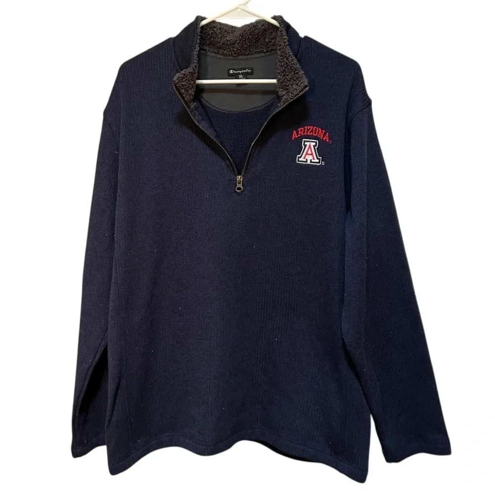 Champion Elite Men's Size XL Quarter Zip Sweater University of Arizona Wildcats